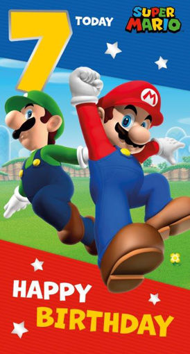 Picture of SUPER MARIO 7TH BIRTHDAY CARD